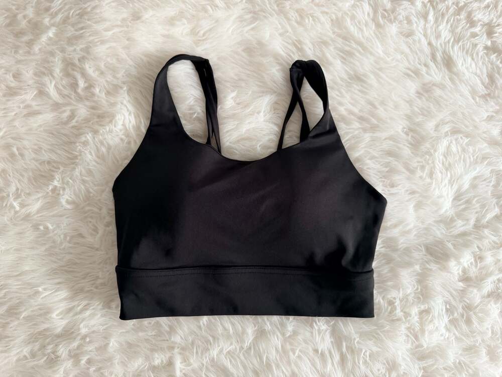 Avia Women's Medium (8-10) Black Strappy Back Sports Bra